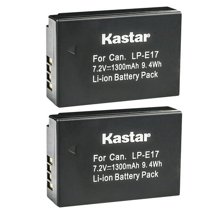 Kastar 2-Pack LP-E17 Battery Replacement for Canon Rebel SL2, EOS Rebel T6i, EOS Rebel T6s, EOS Rebel T7i, EOS Rebel T8i, EOS M3, EOS M5, EOS M6, EOS M6 Mark II, EOS 77D, EOS 200D, EOS 250D Camera
