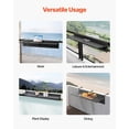 thumbnail image 7 of Balcony Hanging Table 12 x 48 in Outdoor Patio Railing Bar Table Foldable, 7 of 7