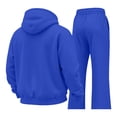 thumbnail image 3 of DORKASM Men's Full Zip Hooded Sweatshirt and Casual Athletic Jogger Tracksuit Set Royal Blue XL, 3 of 5