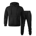 thumbnail image 2 of Mens Womens Tracksuit 2 Piece Hooded Sweatshirt and Sweatpants Set Casual Athletic Suits with Pockets 2XL, 2 of 6