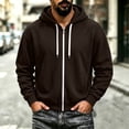 thumbnail image 4 of Kezqiaxn Mens Zip Up Hoodie Fall Long Sleeve Warm Athletic Jacket with Pockets Hoodies for Men Oversized Sweatshirt, 4 of 5