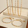 thumbnail image 3 of Women's Fashion Jewelry Set – Cubic Zirconia Necklace and Bracelet, Simple and Stylish Set, 3 of 6