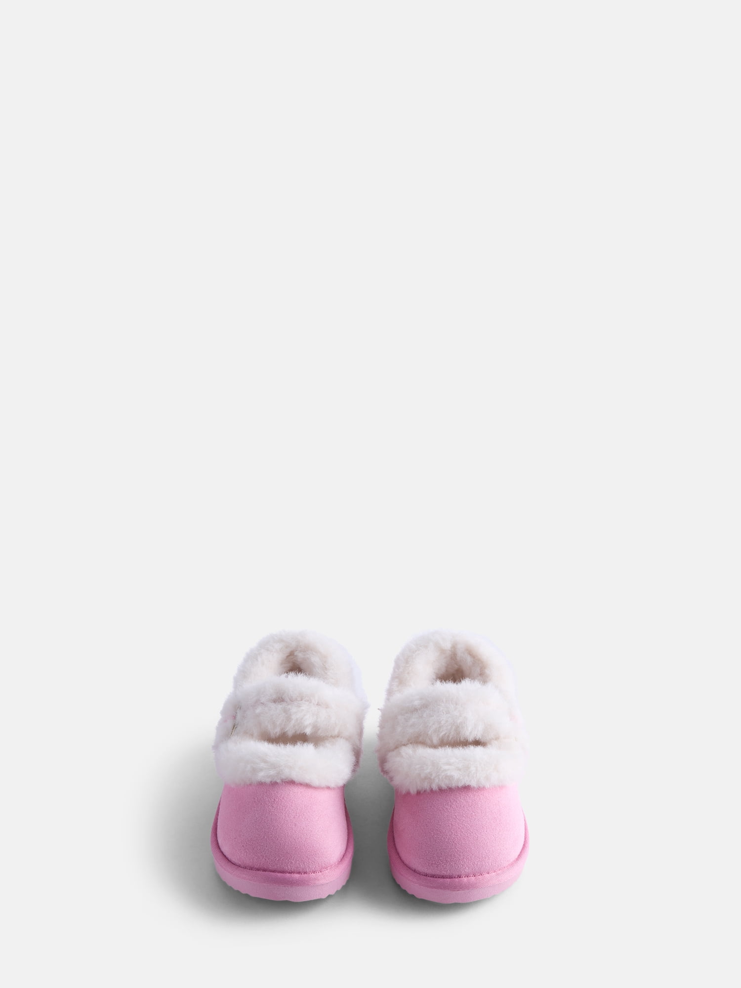 Wonder Nation Toddler, Little and Big Girls Faux Shearling Mary Jane Slippers