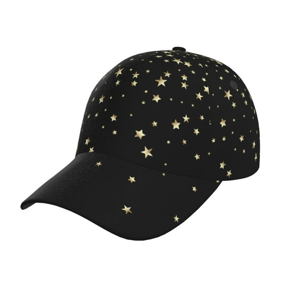 Easygdp Star Silver Glitter for Unisex Twill Fabric Baseball Cap with Adjustable Buckle - Sweat-Absorbent Hat for Outdoor Activities, Sports, and Casual Wear