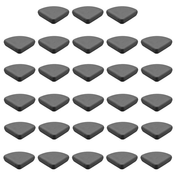 Unique Bargains Corner Guards Edge Protector Furniture Table Corner Protectors Adhesive Soft Silicone Black 30x30x9mm 28 Pcs