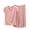 Pink, variant on HUJlwoi Women Modal Lounge Sets 2025 Solid Color Pjs Sets Basic Short Sleeve Sleepwear Wide Leg Capri Pants Pajama Sets Soft Nightwear