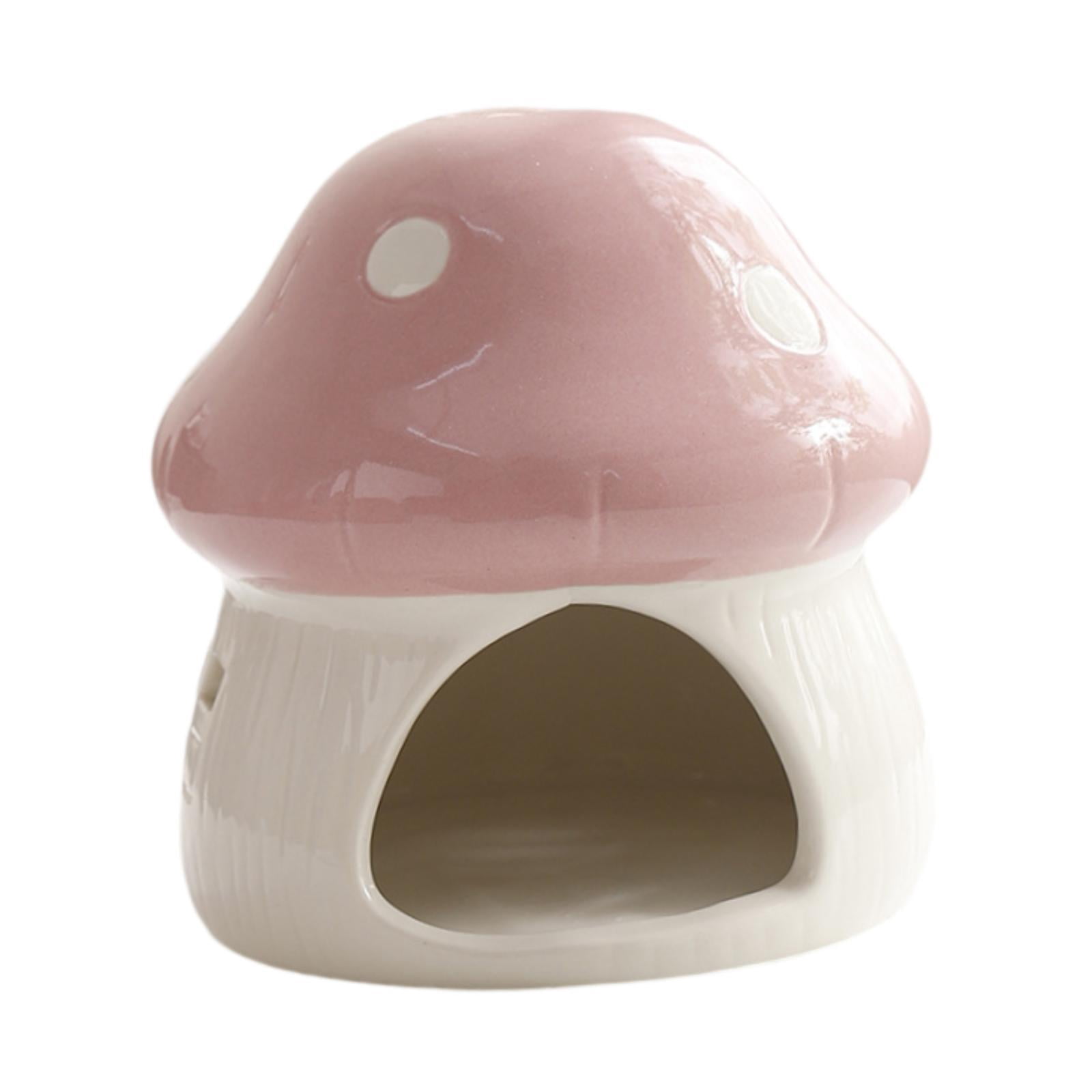 Bvdfgk Ceramic Hamster House Cave Creative Indoor Hideaway House Guinea Pig Hideout for Pink