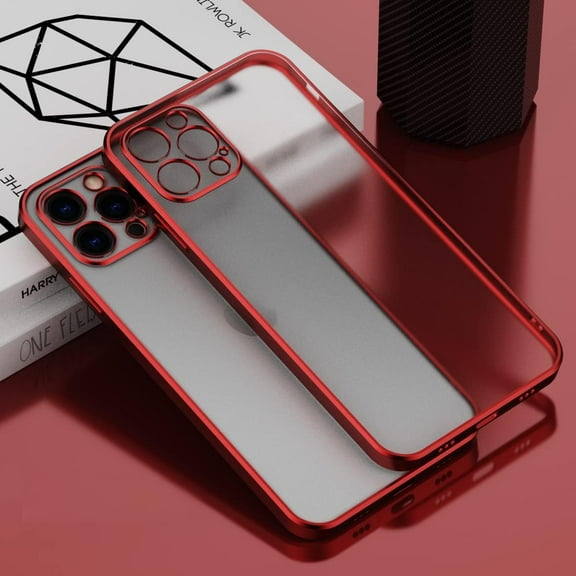 Compatible for iPhone 13 Pro Max Case Matte Translucent Mil-Grade Protective Slim Thin Phone Frosted Cases for Women Anti-Fingerprint Anti-Scratch Shockproof Cover 6.7 inch 2021, Red