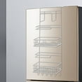 thumbnail image 4 of UUHYTG 6 Tier Multifunctional Refrigerator Hanging Rack, Kitchen Over The Door Spice Organizer Shelf, Space Saving Storage Rack for Condiments Foil Wraps Supplies, 4 of 6