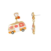 Packed Party Goldtone Happy Camper Earrings, Female, 1 Pair