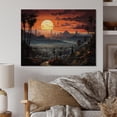 thumbnail image 2 of Designart "Los Angeles in Orange and Grey" Landscapes Print on Natural Pine Wood, 2 of 5