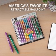 Zebra Pen Retractable Ballpoint Pen, 1.0mm Medium Point, Assorted Fashion C, 24-Pack