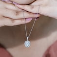thumbnail image 6 of Rosec Jewels Lab Grown Diamond Cocktail Pendant with Chain (EF-VS Quality) - Ready to Gift, 925 Sterling Silver, 6 of 8