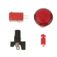 thumbnail image 2 of Mini interruptor de botón pulsador de videojuego Arcade con rojo, 2 of 7