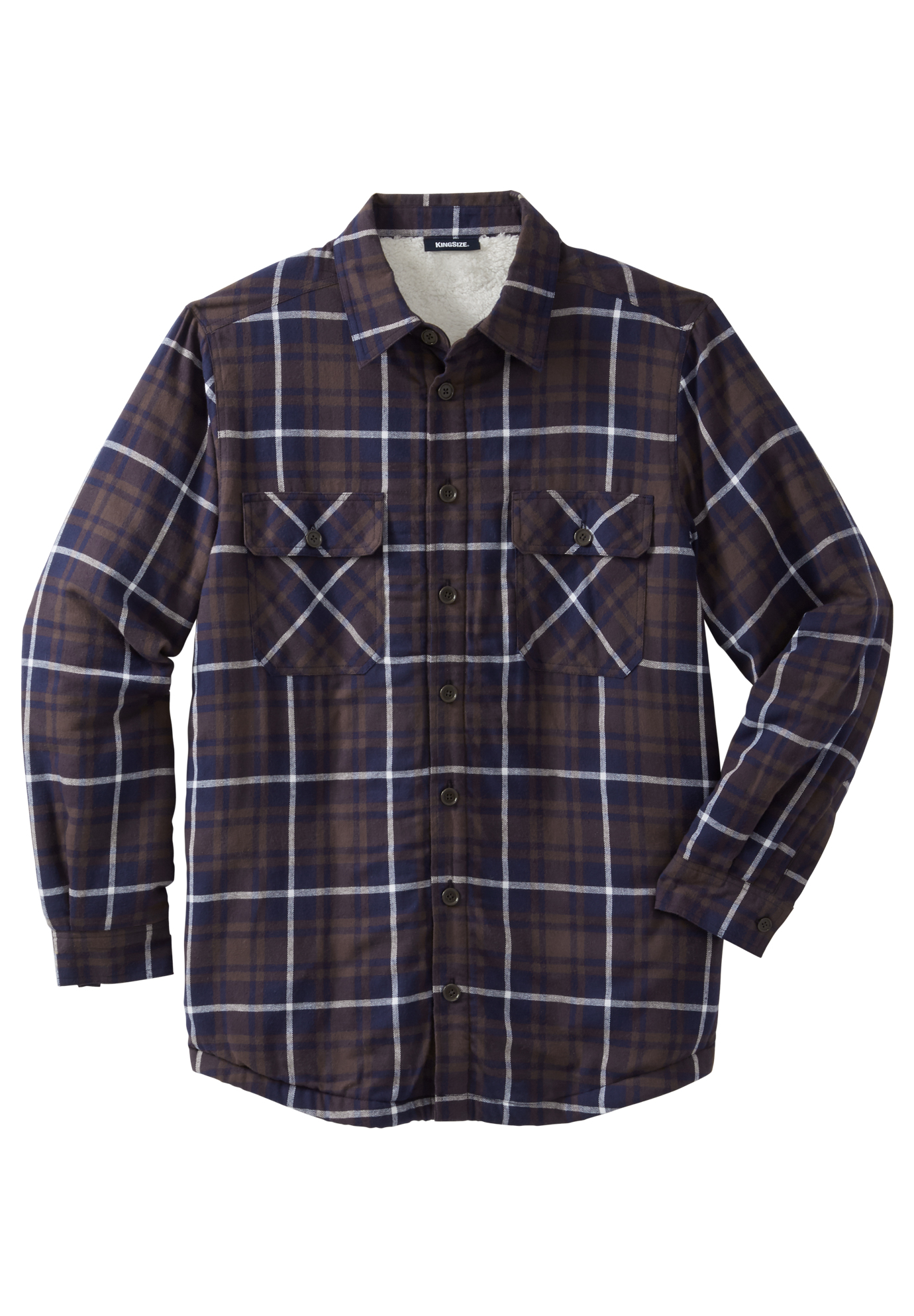 Tall Flannel Sherpa Lined Shirt Jacket 