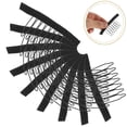 thumbnail image 1 of OUNONA Wig Clip with Safety Pins 7Teeth Design Stainless Steel Prevent Slippage 50pcs Black, 1 of 5