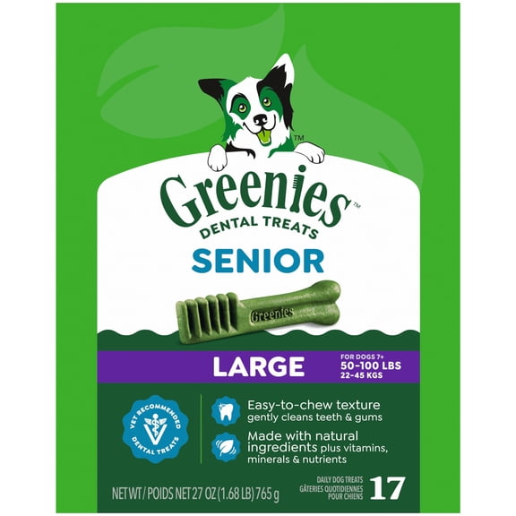 Greenies Original Flavor Adult Natural Dental Dog Treats Regular Size, 36 oz Pack (36 Count)