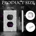 thumbnail image 5 of FrostHike 4 Pack Silver Shiny Rhinestones Wall Plates Bling Light Switch Cover Plate Crystal Decorative Diamond Outlet Covers Durable Switch Covers Decor for Home Ornaments, 5 of 5