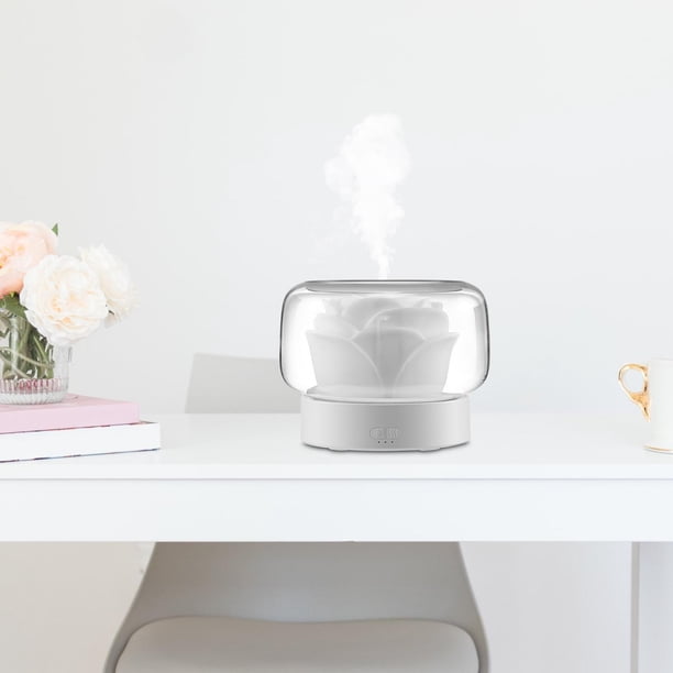 Difusores para aceites esenciales, humidificador de aire, adornos, generador de niebla eléctrica, difusor de niebla para estudio, oficina, baño, Blanco