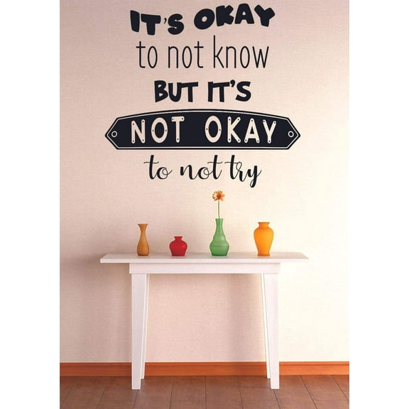 Classroom Wall Decals Stickers Decor Education Educational Quotes for Teachers Students School Room Nursery Kindergarten Library Bedroom Home Murals Decals Wall Art Vinyl Decoration Size 20x20 inch)