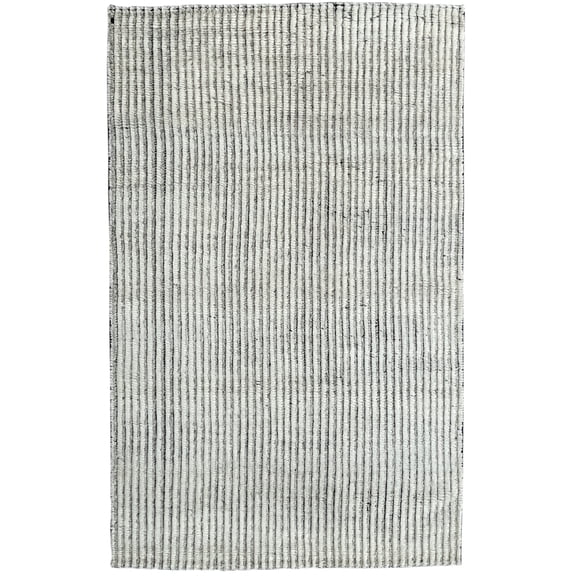 EORC Ivory Hand Knotted Wool Transitional Contemporary  Rug, 10' x 14'