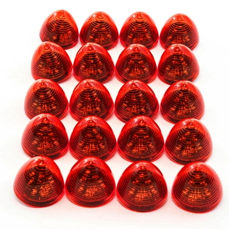 20 Red Led 2 Clearance Marker Beehive Cone Lights Trailer Auto 20 Red Led 2 Clearance Marker Beehive Cone Lights Trailer Auto Bright Lighting