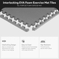 thumbnail image 3 of BalanceFrom Puzzle Exercise Mat with EVA Foam Interlocking Tiles, Gray, 3 of 9