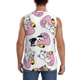 thumbnail image 4 of Lsque French Bulldog Duck Print Men's Cotton Blend Sleeveless Muscle Shirts (S-3XL)- Moisture Wicking, Odor Protection, UPF 30+,Medium, 4 of 8