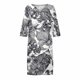 thumbnail image 2 of Gibobby Vestido corto casual para mujer Mujeres Vintage vestido de impresión V vestido de cuello de longitud media Casual vestidos de media manga vestido e(Negro,M), 2 of 5