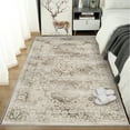 thumbnail image 5 of 4’x6’Washable Area Rugs for Living Room Non Slip Low Pile Vintage Carpets Beige, 5 of 7