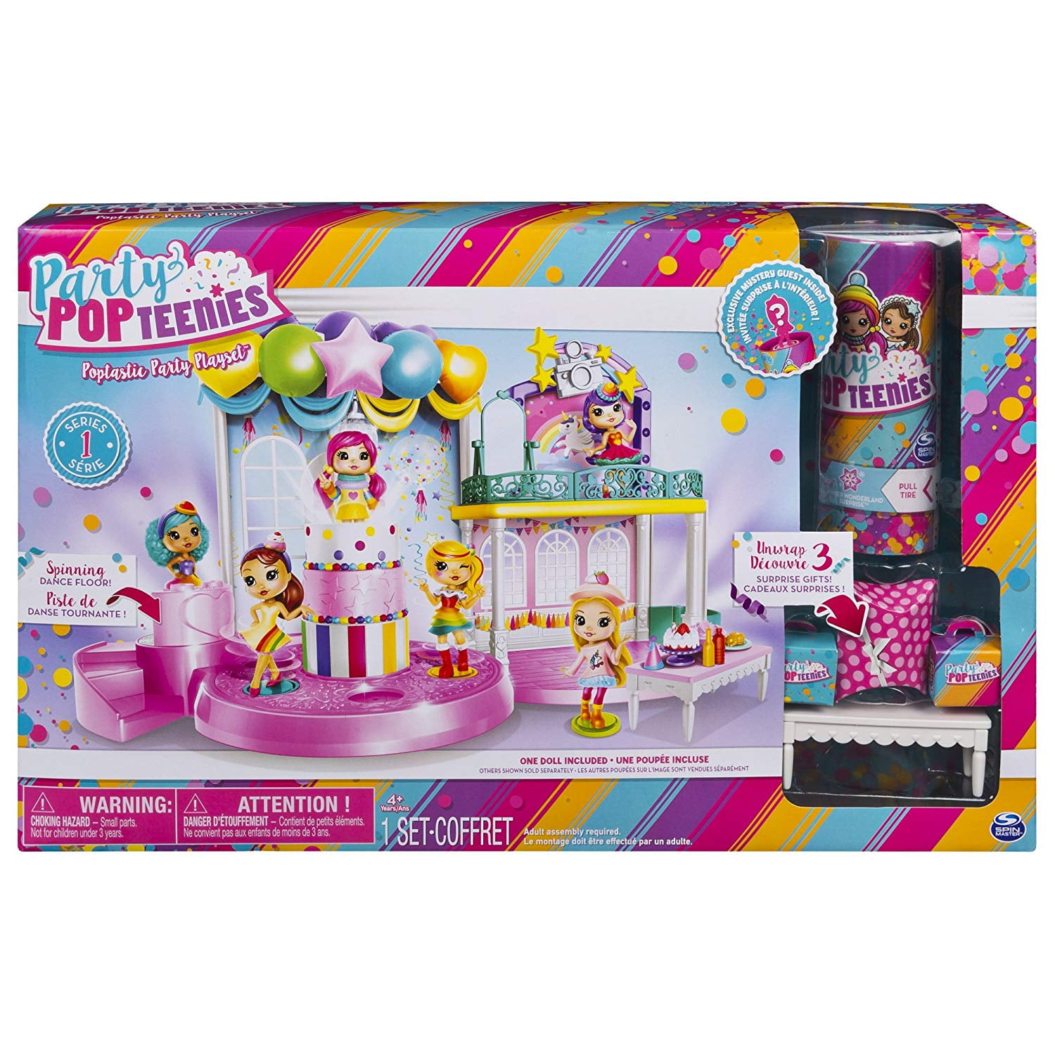 PARTY POPTEENIES PARTY SURPRISE BOX PLAYSET NEW 