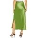 thumbnail image 4 of Falda corta de corte A y cintura alta para mujer - Elegante vestido de satén liso con cintura elástica para fiestas o para el día a día - Tallas S-XL, mezcla de poliéster, 4 of 5