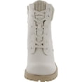 thumbnail image 2 of SUN STONE Womens White Cushioned Lightweight Romina Round Toe Block Heel Lace-Up Hiking Boots 9 M, 2 of 3