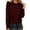 Wine, variant on Rggeeun Women T-Shirts Long Sleeve O-Neck Loose Leisure Solid Color Shirt Top For Fashionable And Casual Wear,L,Army Green