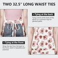thumbnail image 6 of White Cow Strawberry Pattern Apron-Garden Aprons for Women with Pockets-Cotton Linen Waterproof Kitchen Cooking Gardening Aprons Adjustable for Kitchen,Cooking,BBQ and Salon 33x27 Inch, 6 of 7