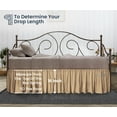 thumbnail image 5 of SGI Bedding Day Bed Skirt | Twin 16" Inch Drop, Ruffled Microfiber Bed Skirt | Fade Resistant, Wrinkle Free, Anti-static, Decorative, Extra Storage Space, Clutter-Free | Taupe, 5 of 8