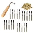 thumbnail image 3 of 100x Clous de Réglage et 100 Pcs Rivets, avec Clé de Réglage en Forme de L, pour Petite Harpe de Lyre Instrument de Musique à Cordes, 3 of 10