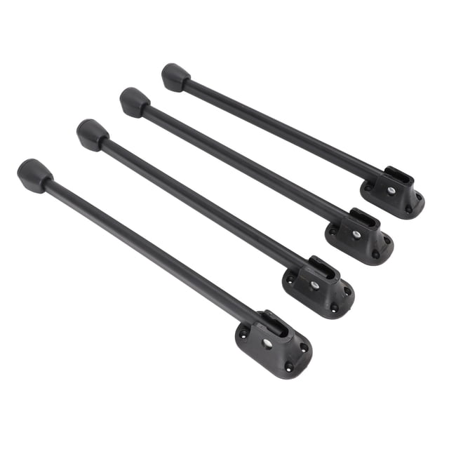 Pieds de Meuble Pliables 4 Pcs Pieds de Table Pliables en Silicone Fer Robustes Pieds de Meuble en Métal Pliables pour Table Basse Table de Camping Noir