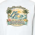 thumbnail image 3 of Inktastic California Beach Sun-kissed Shores Dolphins Preppy Adult Sweatshirt, 3 of 4