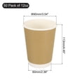 thumbnail image 2 of Tazas de papel kraft, paquete de 50, 12 oz x 90mm, tazas desechables de doble capa para agua, leche y jugo, 2 of 6