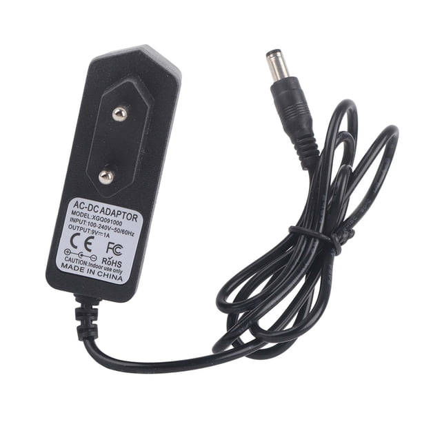 Adaptador De Corriente CA/CC De 9 V Para Efector De Guitarra Eléctrica, Diseño De Punta Negativa, 100-240 V, Compatible Con Muchos Dispositivos