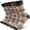 C-Multicolor 3, variant on 5 Pairs Wool Socks for Men, Thick Soft Knit Vintage Boot Crew Socks
