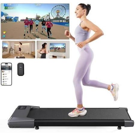 Walking Pad Treadmill with Remote Control Under Desk Treadmill for Home&Office  Speed Range 0.6~3.8mph  265 lbs Weight Capacity