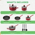 thumbnail image 2 of NutriChef Kitchenware Pots & Pans - Stylish Kitchen Cookware Set, Non-Stick (13-Piece Set), 2 of 6