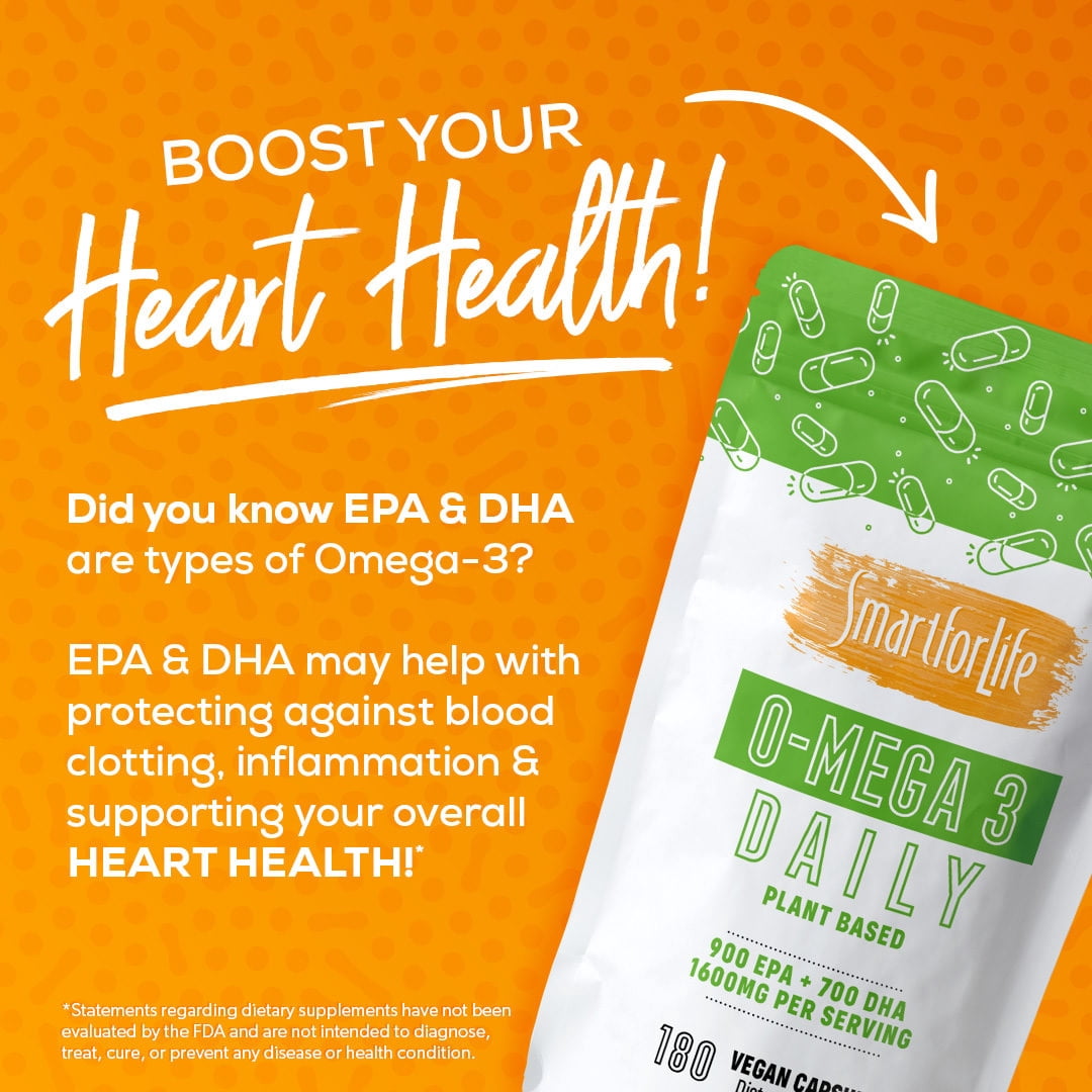 Smart for Life Plant Based O-mega3 180 Ct