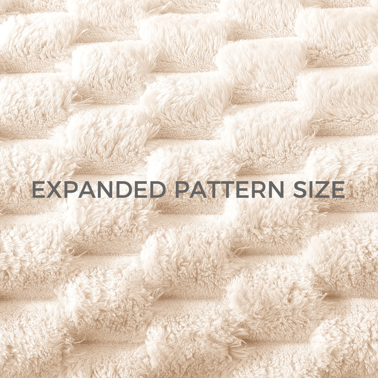 Whale Flotilla 90"x 104" King Size Blanket for Bed with Expanded 3D-Jacquard Pattern, Fuzzy Soft Cozy Exquisite Blankets or All Season, Warm and Fluffy, White