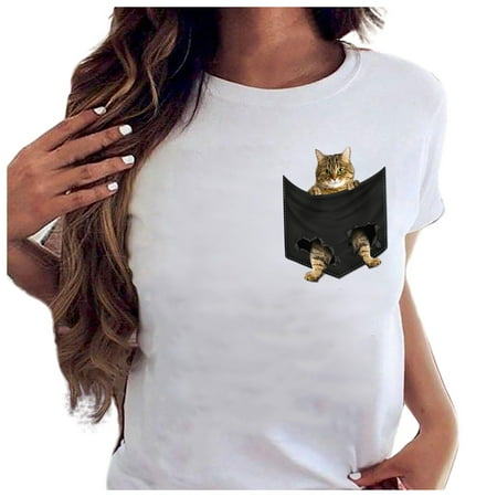 

Womens Adult casual short sleeved shirts animal Cute Graphic Tshirt pullovers t shirts Blouse Corset Tops Ladies Going Out Plus Size Y2k Tees Fall Winter Boho Tunic Tops Party Sexy Print Tshirt
