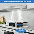 thumbnail image 5 of GRACEALL 30 Inch Range Hood Under Cabinet Oven Vent Hood, Ducted/ Ductless Convertible Kitchen Extractor, Stainless Steel Stove Exhaust Fan, Charcoal Filter and Exhaust Pipe Included, 5 of 9