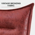 thumbnail image 2 of Mcombo Modern Chair with Ottoman, Wingback Club Accent Chairs for Living Room, Bronzing Fabric Upholstered Leisure Chairs with Metal Legs 4400 (Burgundy), 2 of 8