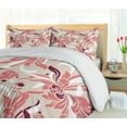 thumbnail image 5 of Ambesonne Floral Duvet Cover Set, Pastel Florets, King, Beige Coral Maroon, 5 of 6